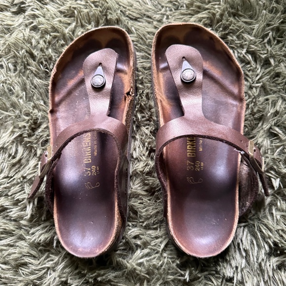 Birkenstock Gizeh Brown Sandals 37 Size 6 - Picture 1 of 7